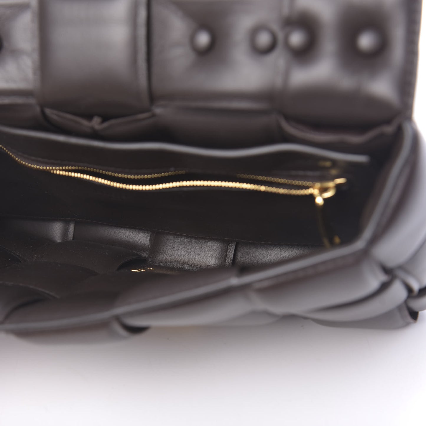 Lambskin Maxi Intreccio Padded Chain Cassette Crossbody Bag Black