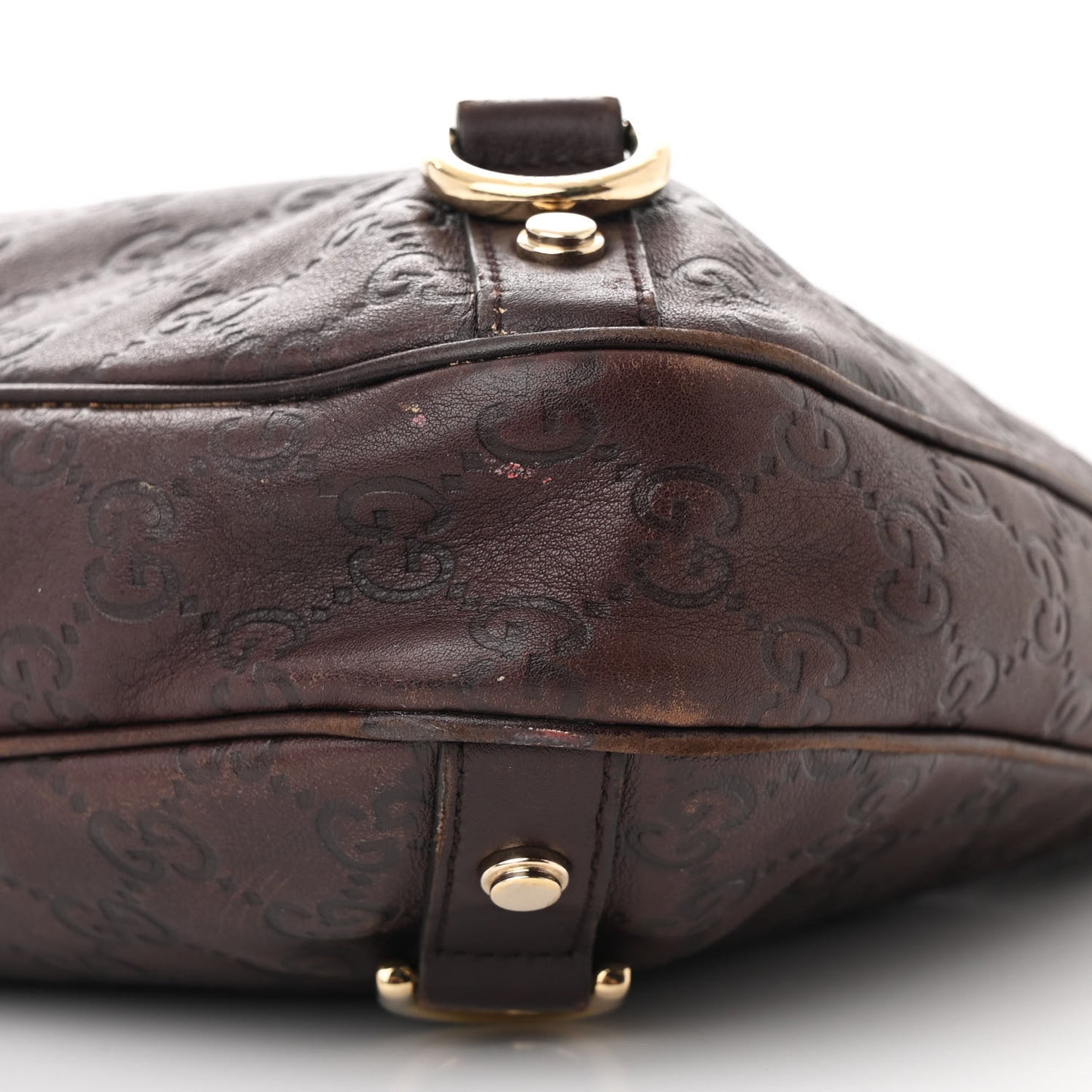 Guccissima Medium Abbey D Ring Hobo Chocolate