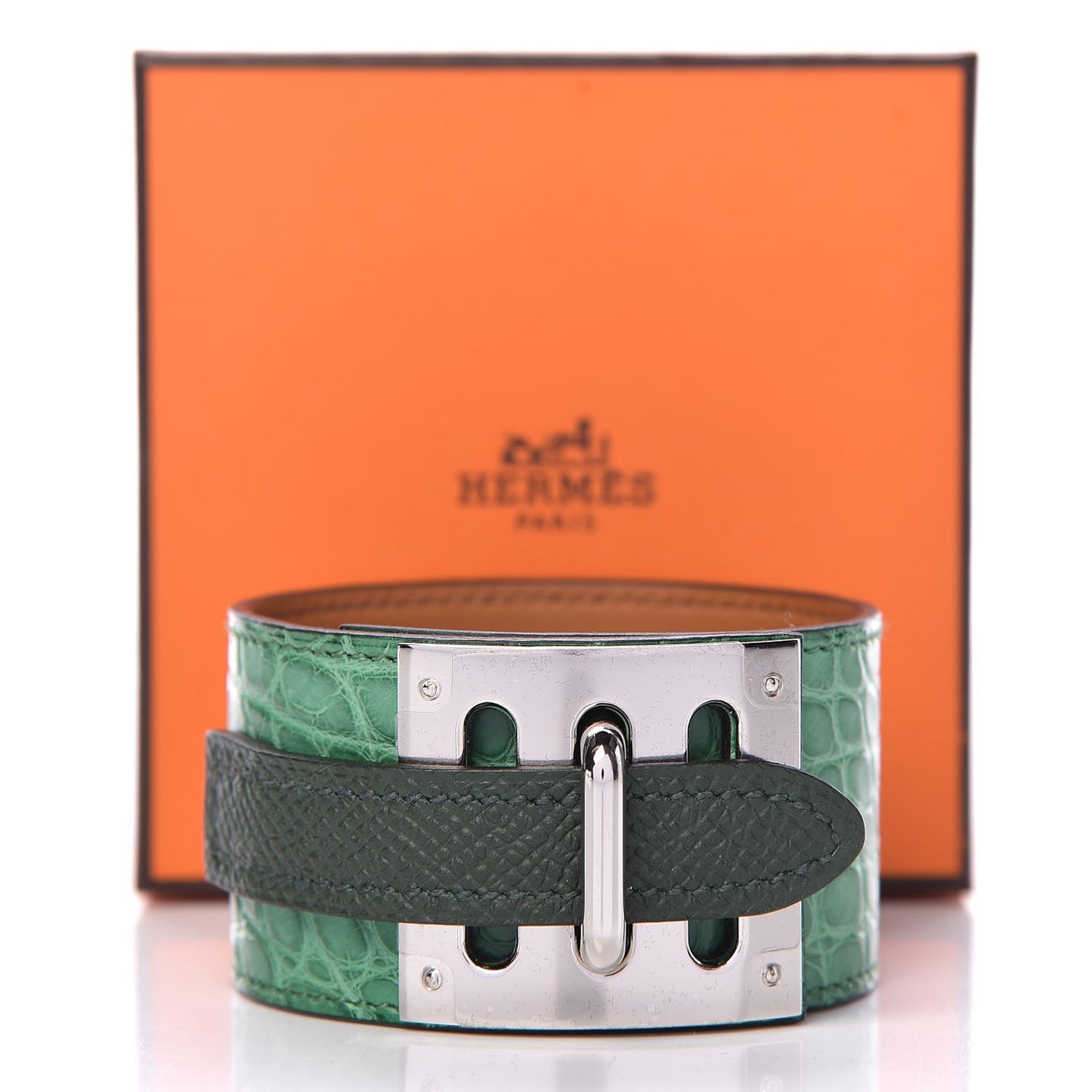Matte Alligator Epsom Intense Bracelet S Cactus