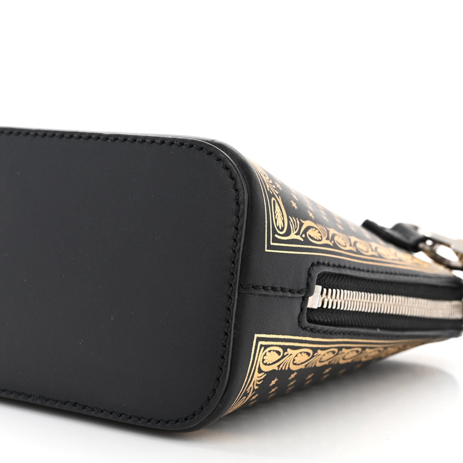 Gucci X SEGA Calfskin GUCCY Stars Mini Dome Shoulder Bag Black Gold 10 of 10