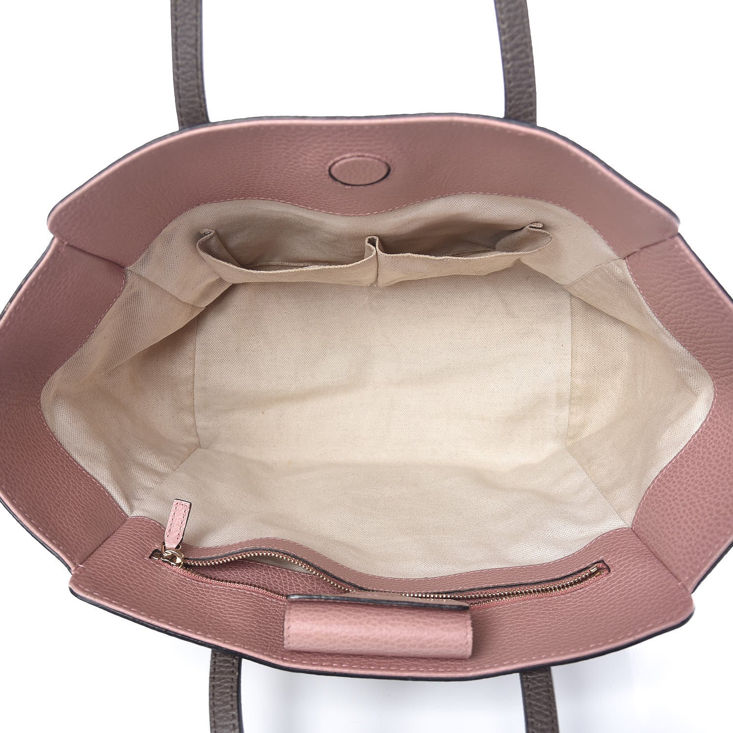 Gucci Dollar Calfskin Small Swing Tote Grey Field Soft Pink 5 of 10