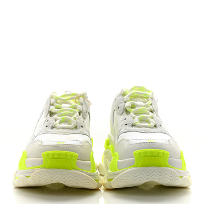 Balenciaga Fabric Mesh Womens Triple S Sneakers 37 Fluo Yellow White Grey 2 of 10