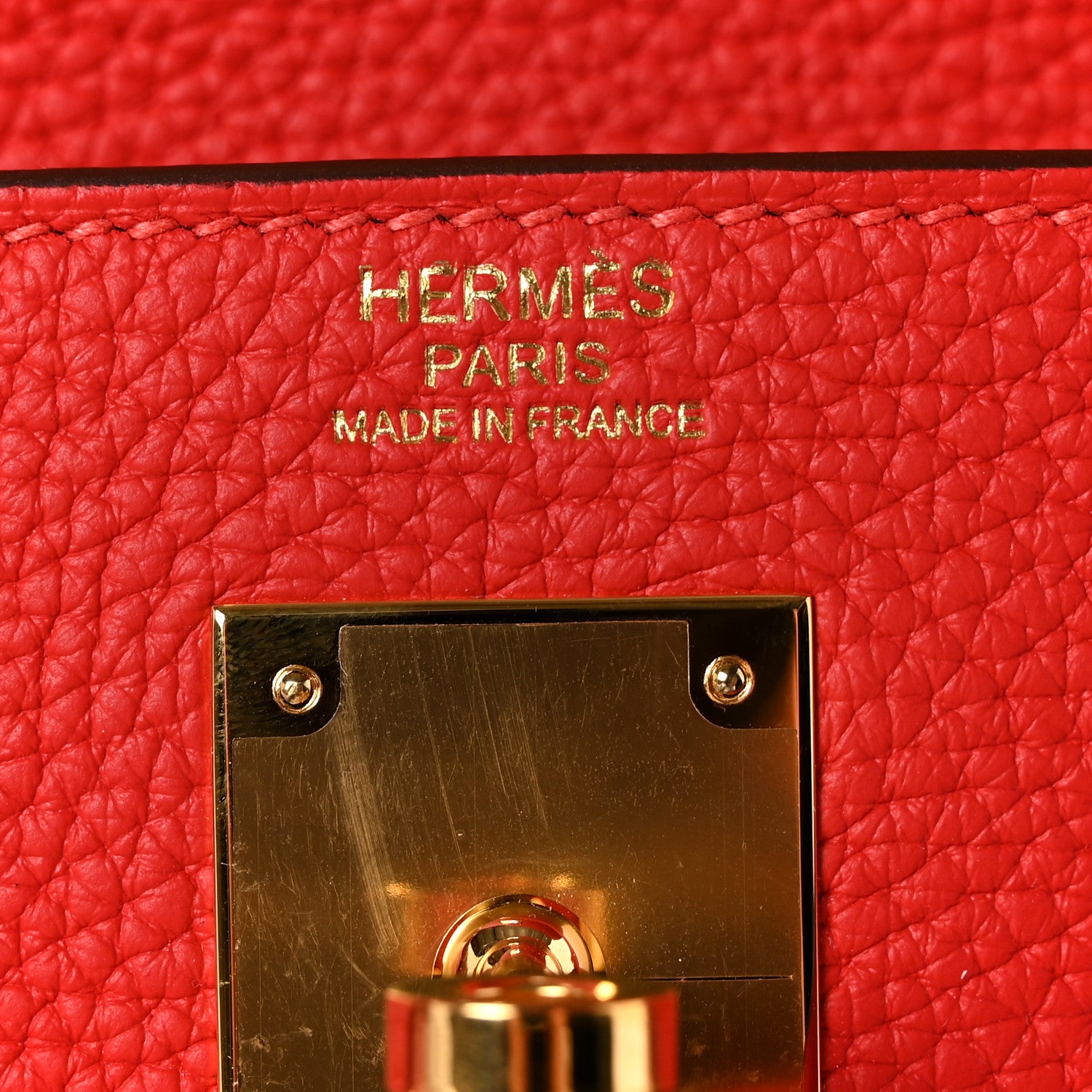 Hermes Taurillon Clemence Kelly Retourne 32 Rouge Tomate 6 of 14