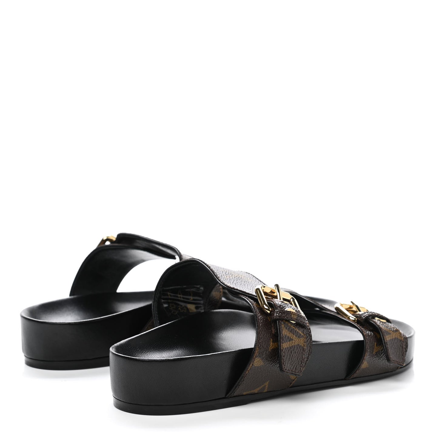 Monogram Bom Dia Mule Sandals 36 Black