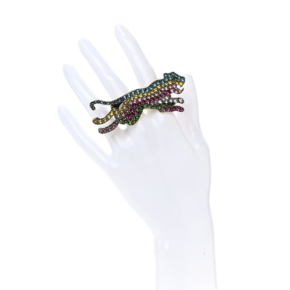Gucci Crystal Tiger Multi-Finger Ring M Multicolor 2 of 8