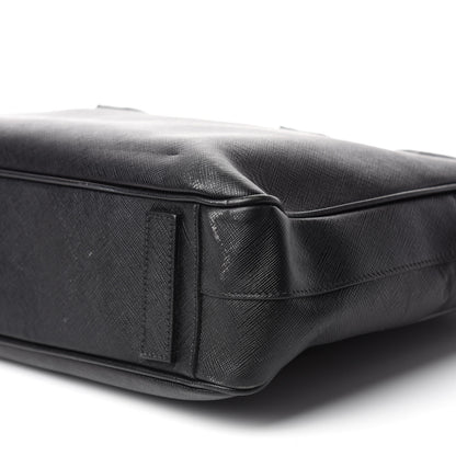 Prada Saffiano Travel Briefcase Black 7 of 12