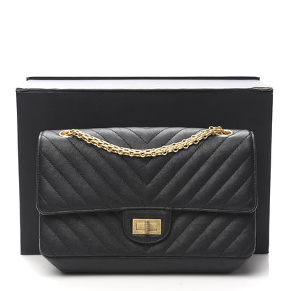 Chanel Sheepskin Chevron Quilted 2.55 Reissue 225 Flap Black 11 of 11