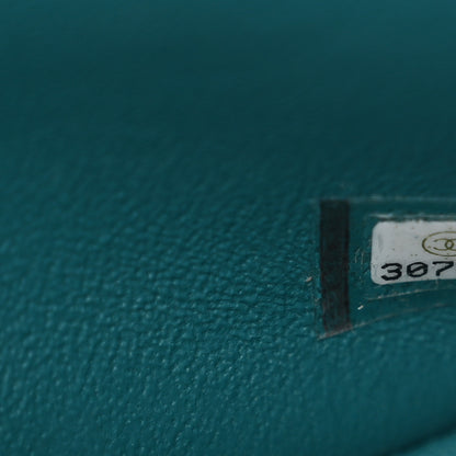 Chanel Caviar Quilted Small Double Flap Turquoise 7 of 12
