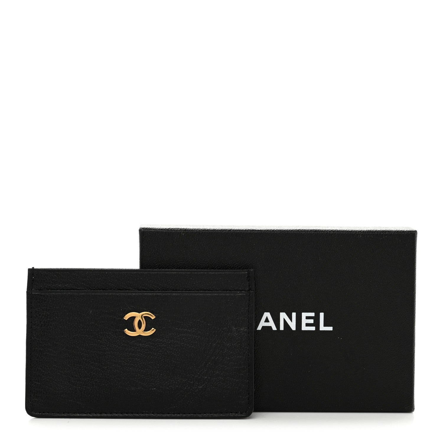 Chanel Goatskin CC Card Holder Black 9 of 9