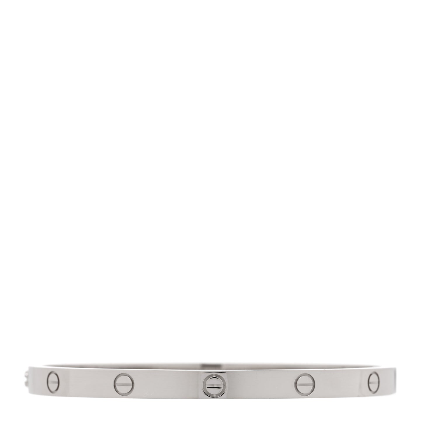 18K White Gold Medium LOVE Bracelet 17