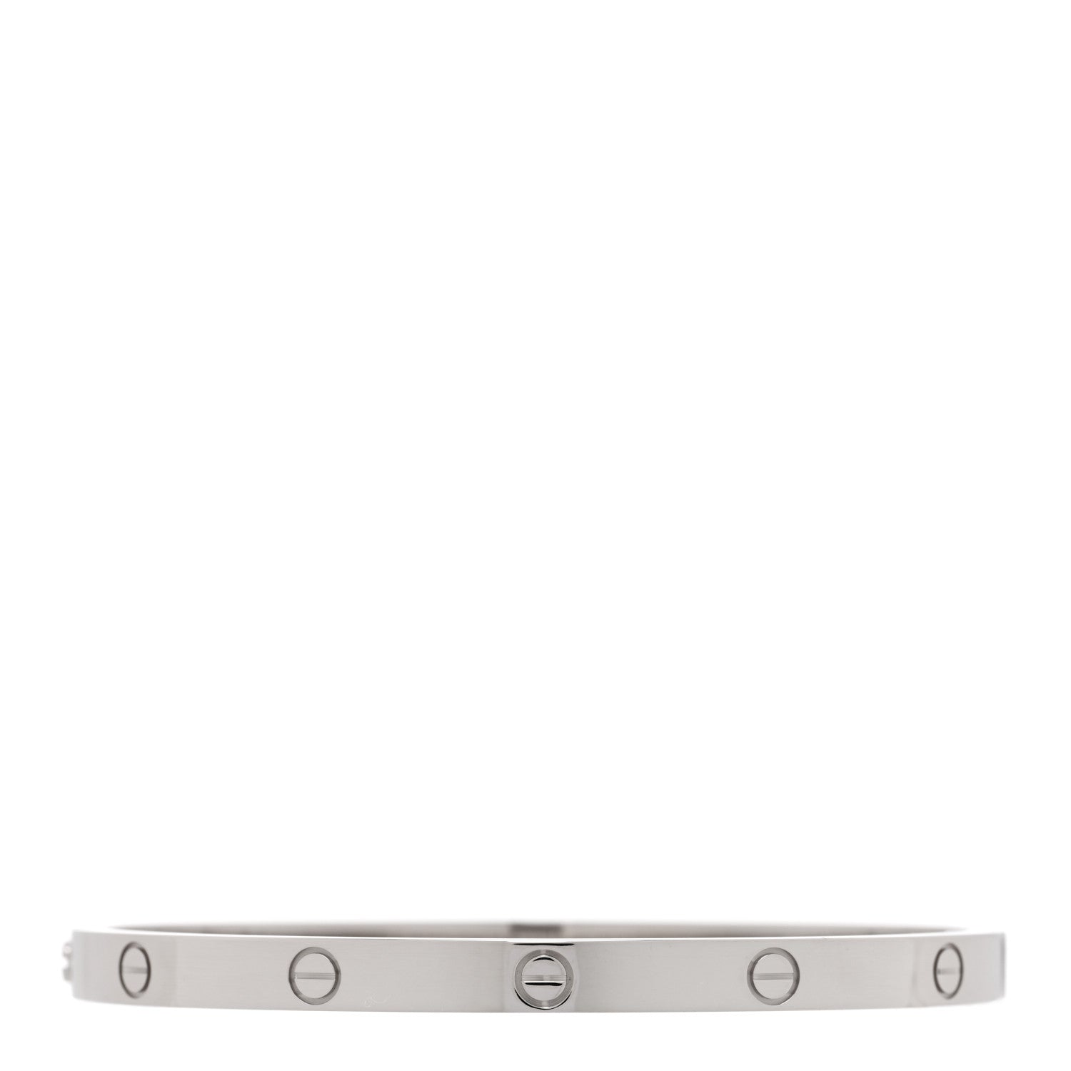 Cartier 18K White Gold Medium LOVE Bracelet 17 2 of 7