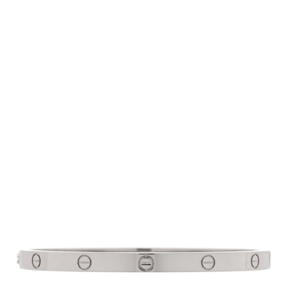 Cartier 18K White Gold Medium LOVE Bracelet 17 2 of 7