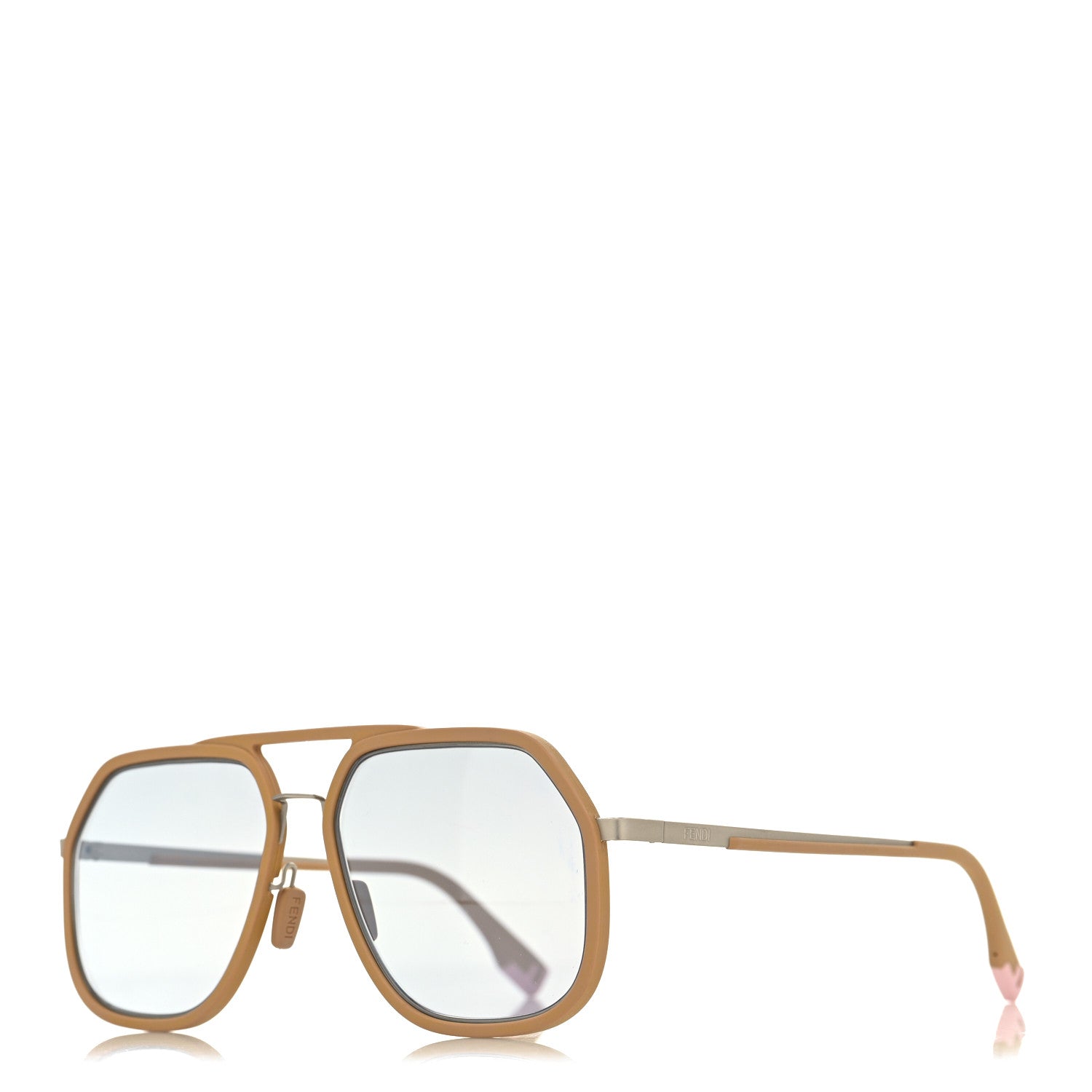 Fendi Metal Geometric FF Sunglasses FE40041U Gold 1 of 6
