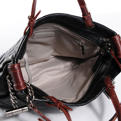 Chanel Iridescent Calfskin Country Chic Hobo Black 5 of 7