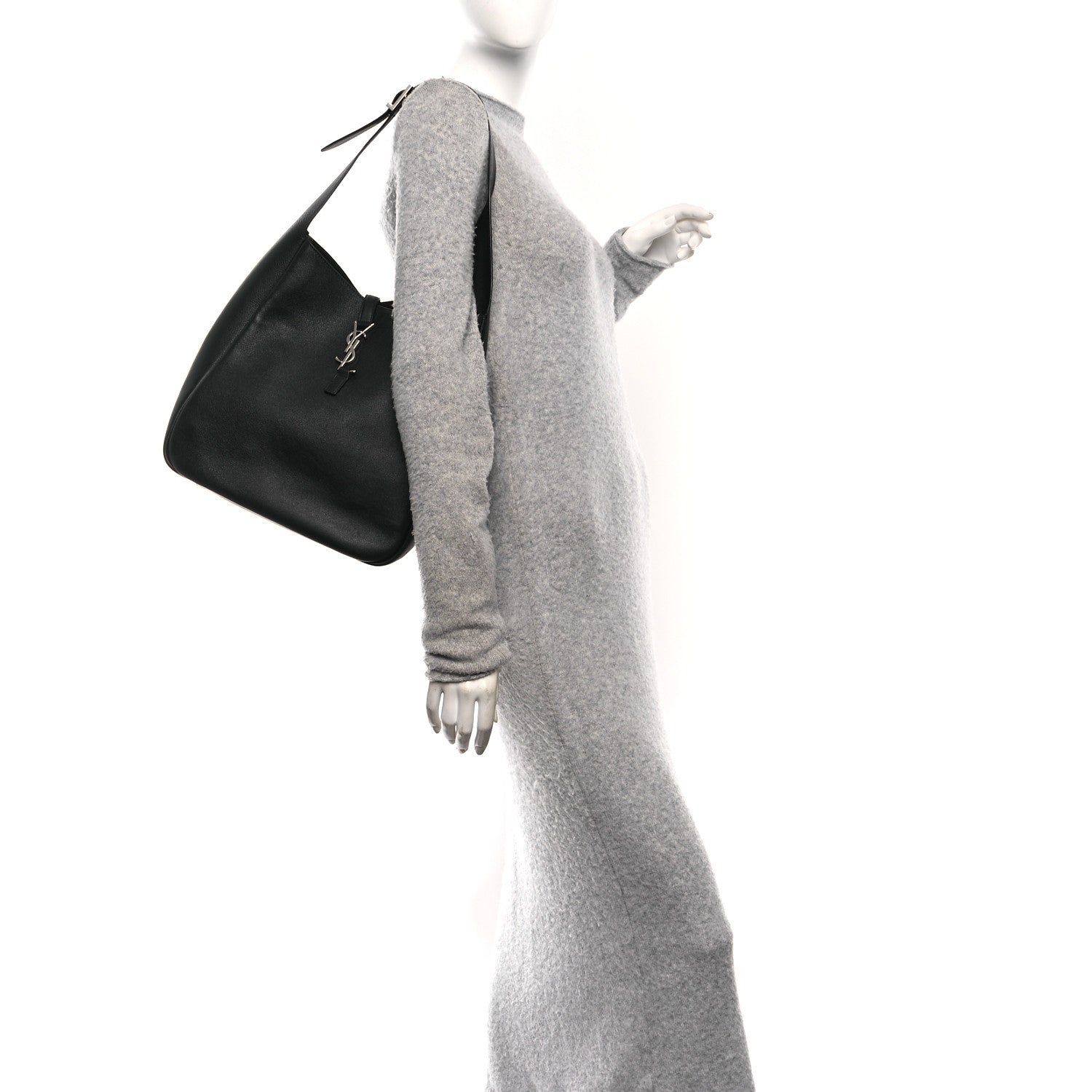 Saint Laurent Supple Calfskin Large Le 5 A 7 Soft Hobo Black 2 of 9