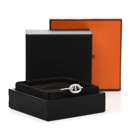 Hermes 18K White Gold Diamond New Farandole Ring 54 6.75 5 of 5