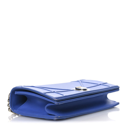 Christian Dior Smooth Calfskin Medium Diorama Flap Bag Blue 4 of 13