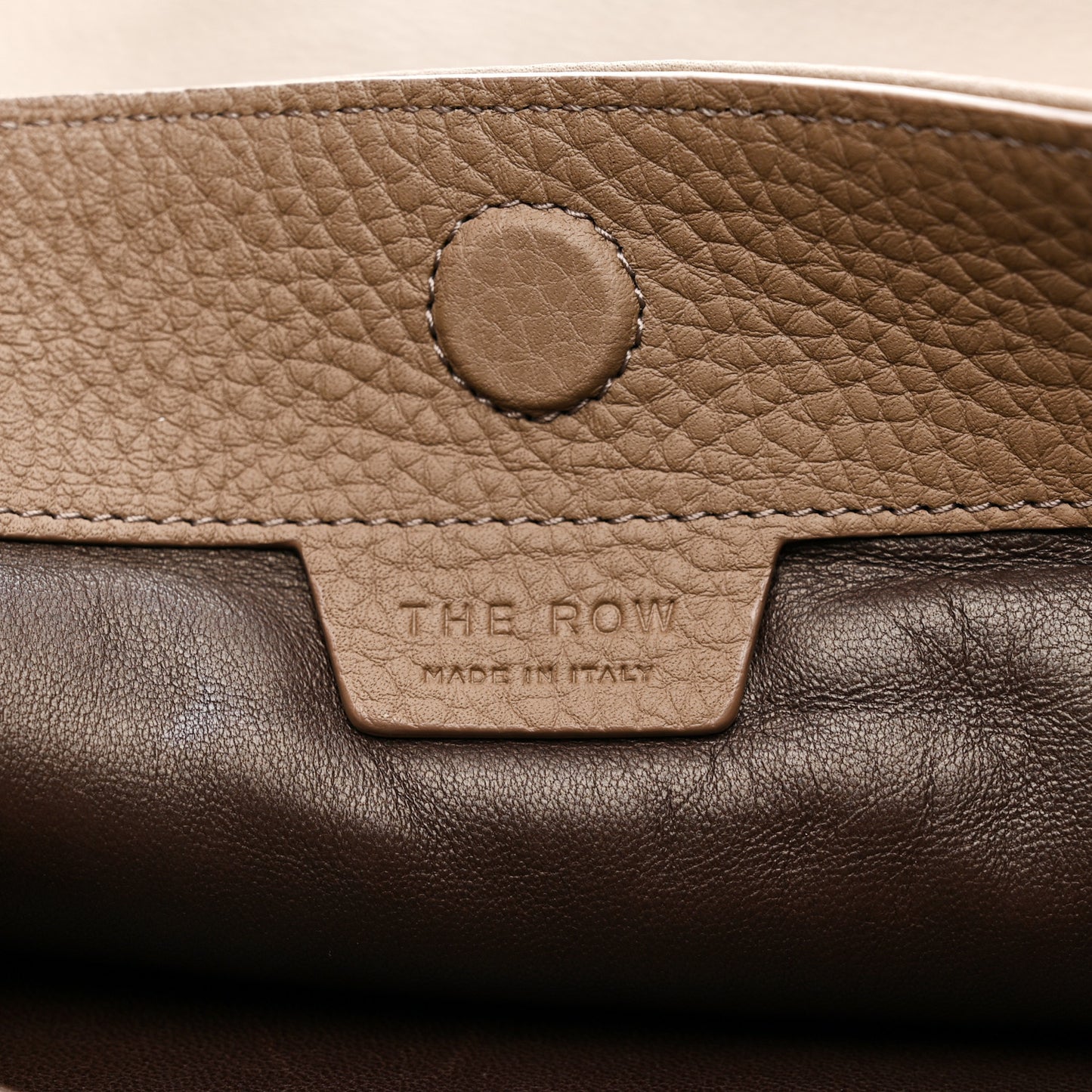 Matte Grained Calfskin Everett Tote Taupe
