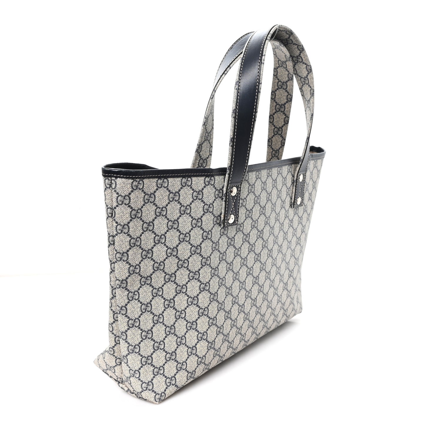 GG Plus Monogram Medium Signature Web Loop Tote Navy