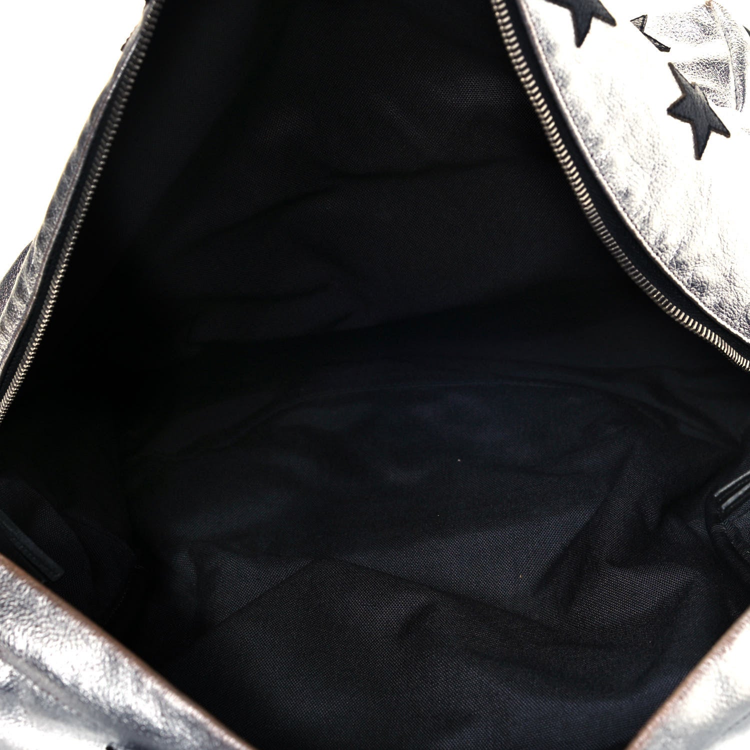 Saint Laurent Metallic Buffalo Star Hunting Backpack Silver Black 4 of 11