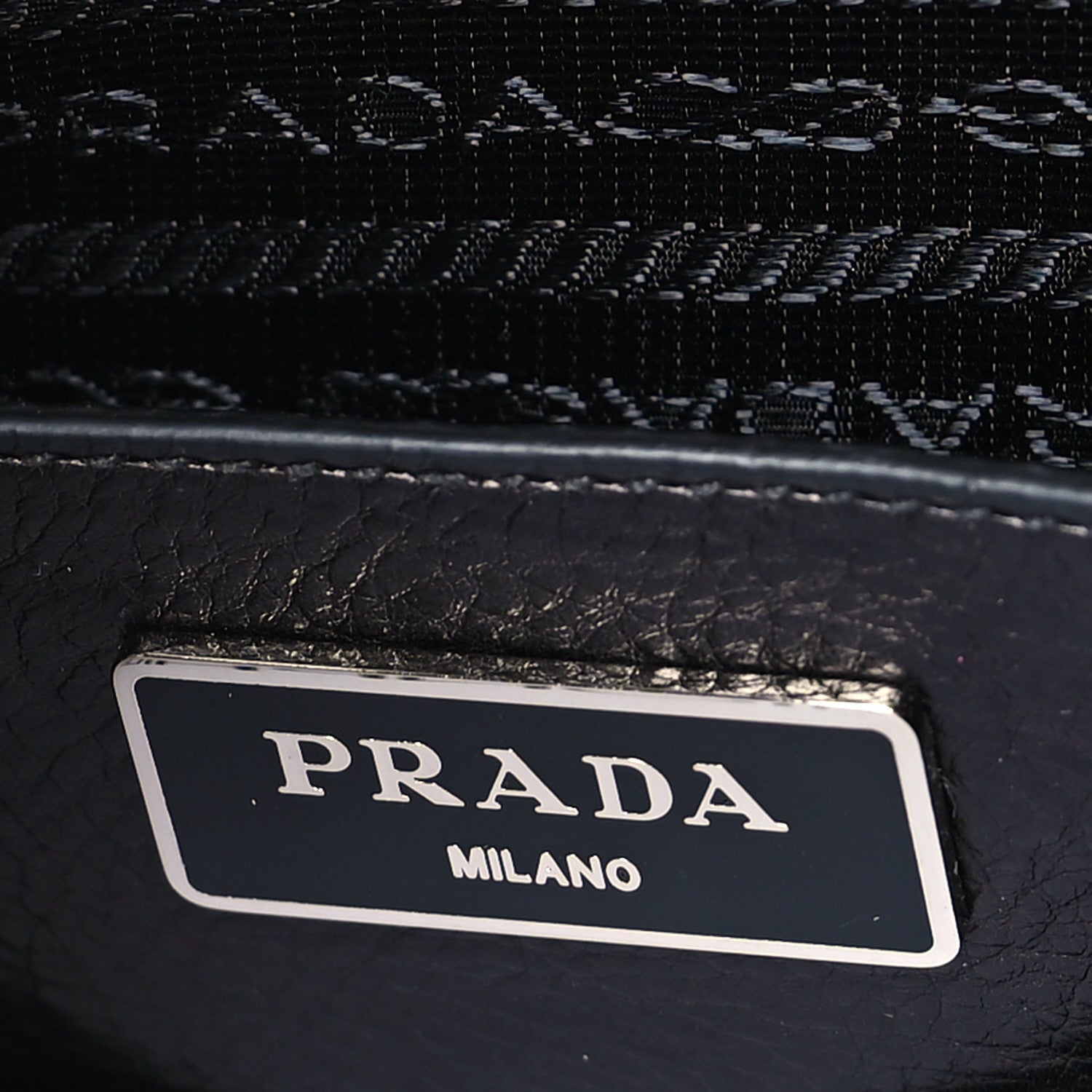 Prada Glace Calf Twin Pocket Tote Black 6 of 8