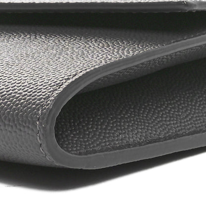 Saint Laurent Grain de Poudre Uptown Chain Wallet Storm 10 of 10