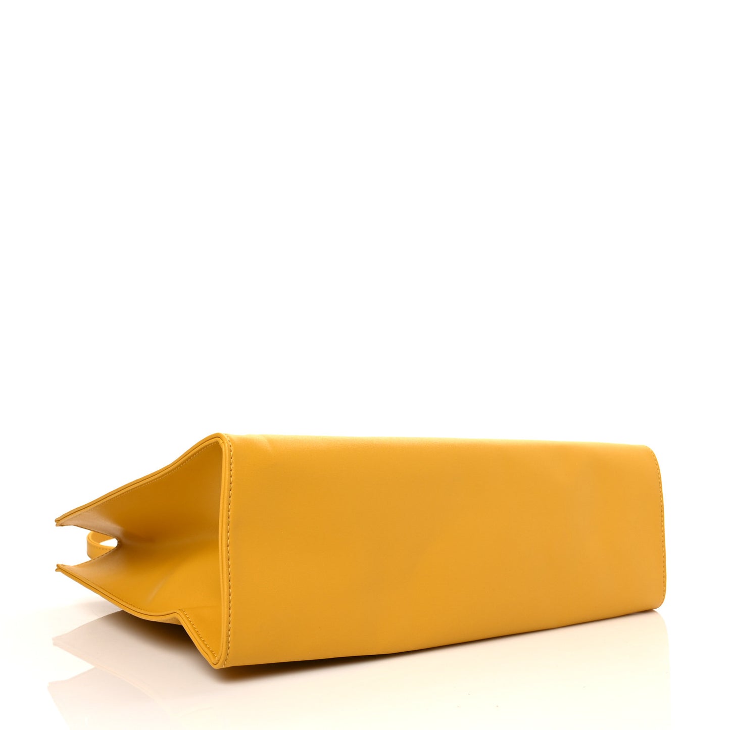 Vegan Leather Medium Shopping Bag Mustard