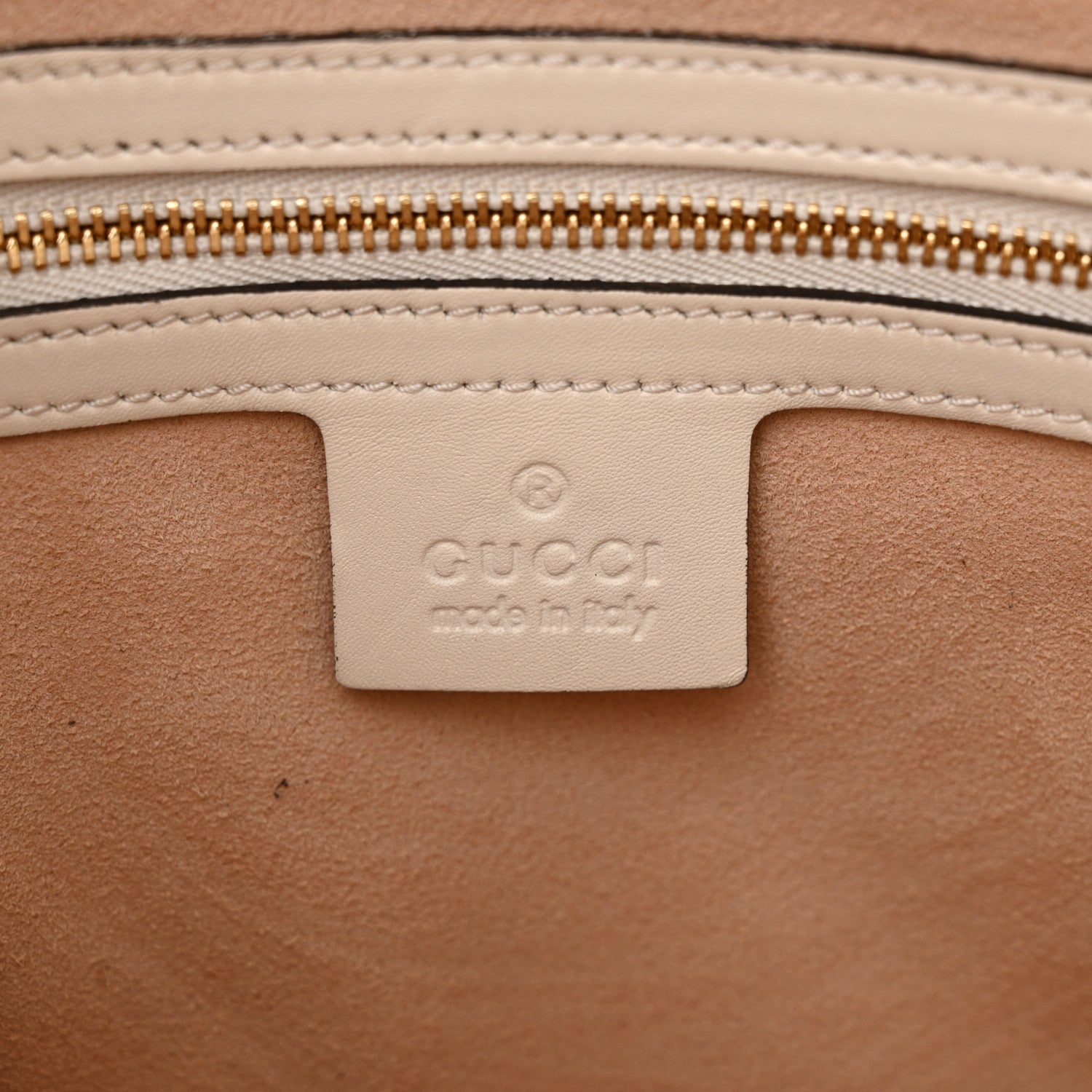 Gucci Guccissima Signature Medium Shoulder Tote Bag Mystic White 6 of 14