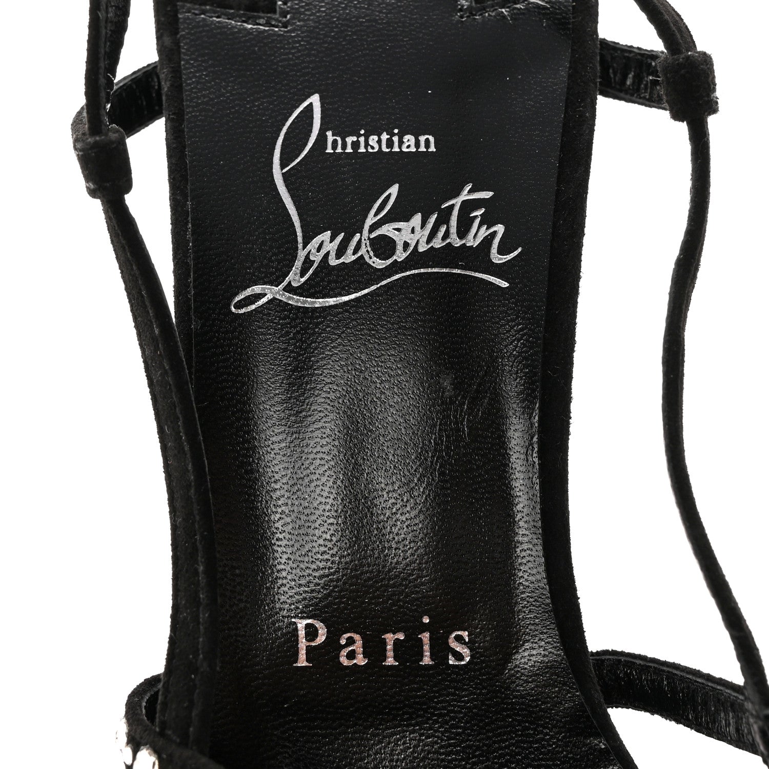 Christian Louboutin Suede Crystal Vegastrassima Alta 160 Pumps 38 Black 7 of 18