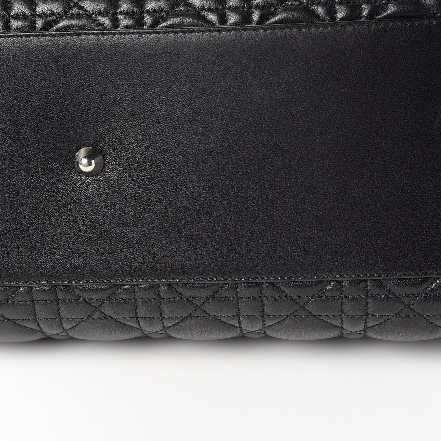 Lambskin Cannage Medium Dior Soft Shopping Tote Black