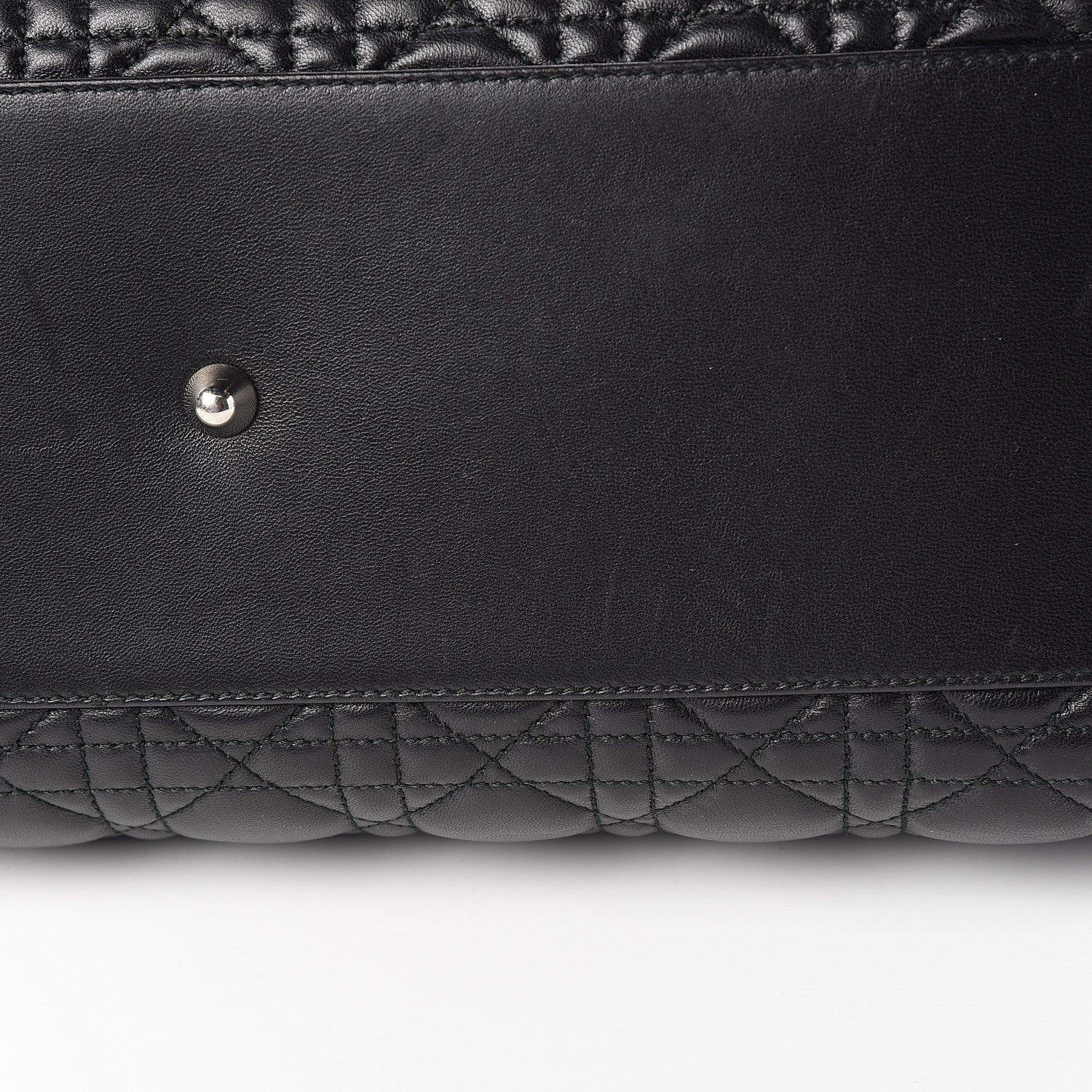 Christian Dior Lambskin Cannage Medium Dior Soft Shopping Tote Black 9 of 12