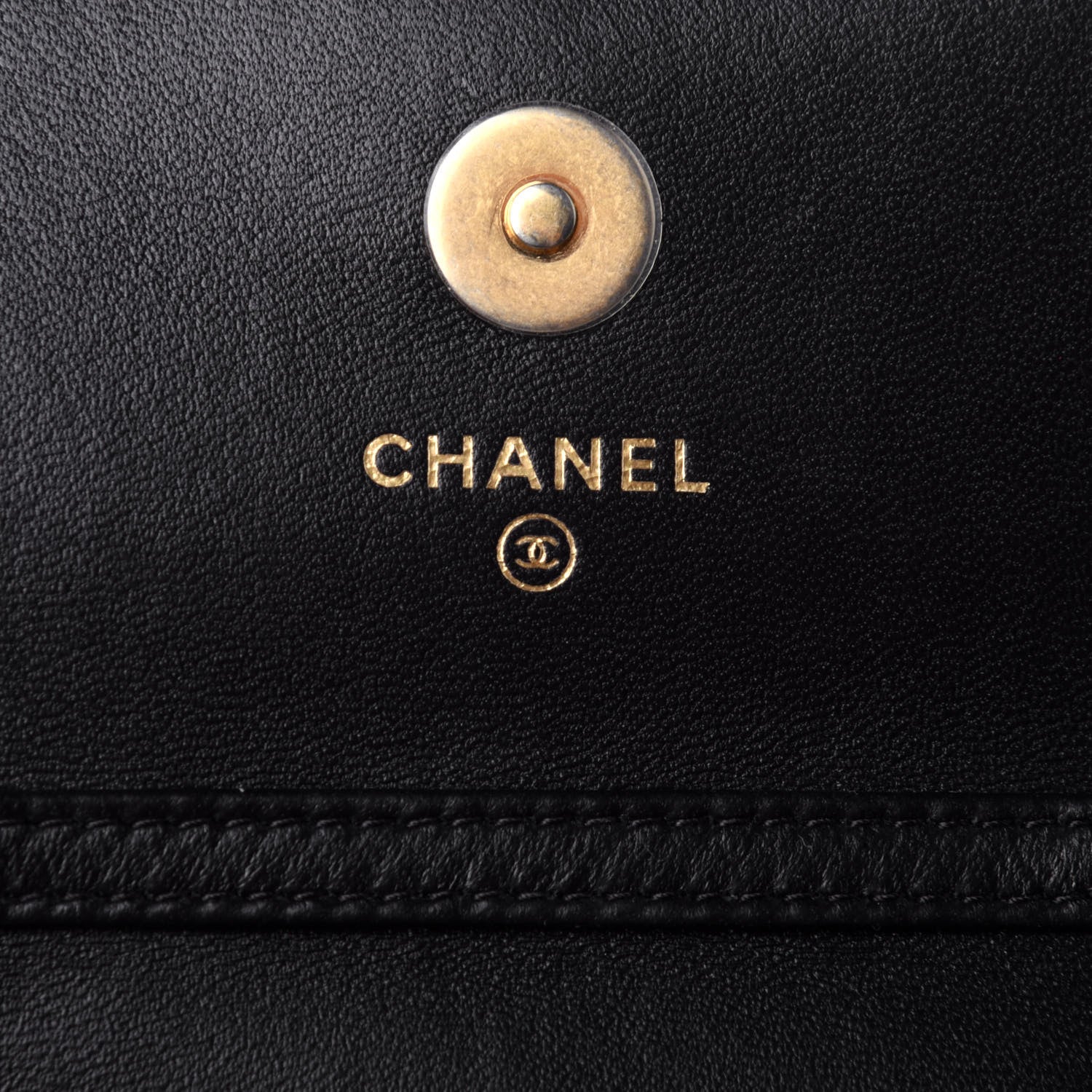 Chanel Lambskin Quilted Pearl Crush Clutch With Chain Black 6 of 13