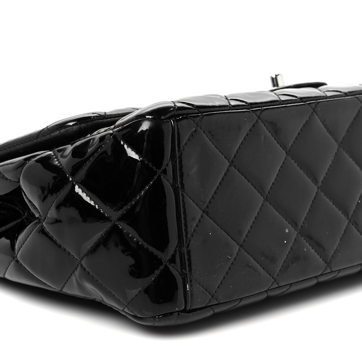 Chanel Patent Quilted Maxi Single Flap Black 10 of 11