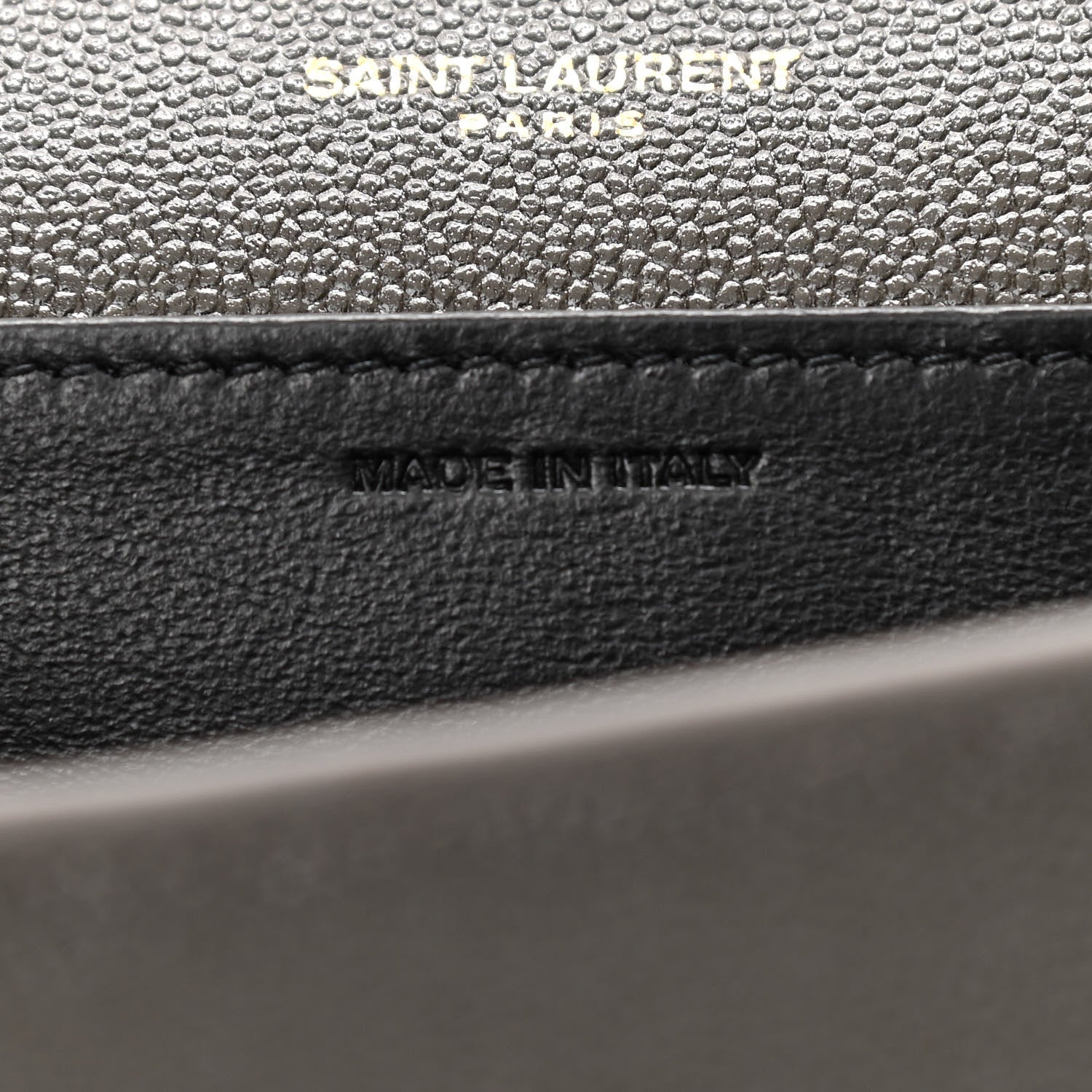 Saint Laurent Grain De Poudre Uptown Chain Wallet Pebble 8 of 12