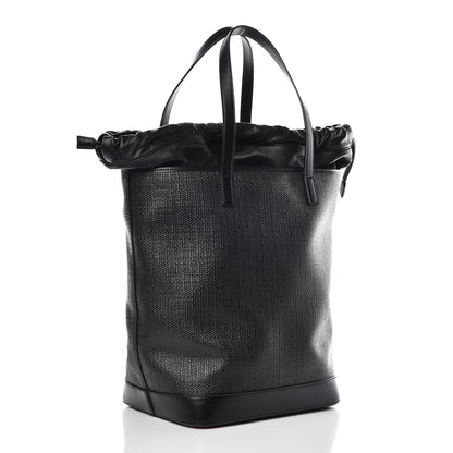 Saint Laurent Linen Canvas Teddy Shopping Bag Black 4 of 10