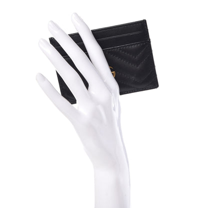 Gucci Calfskin Matelasse GG Marmont Card Holder Black 2 of 7