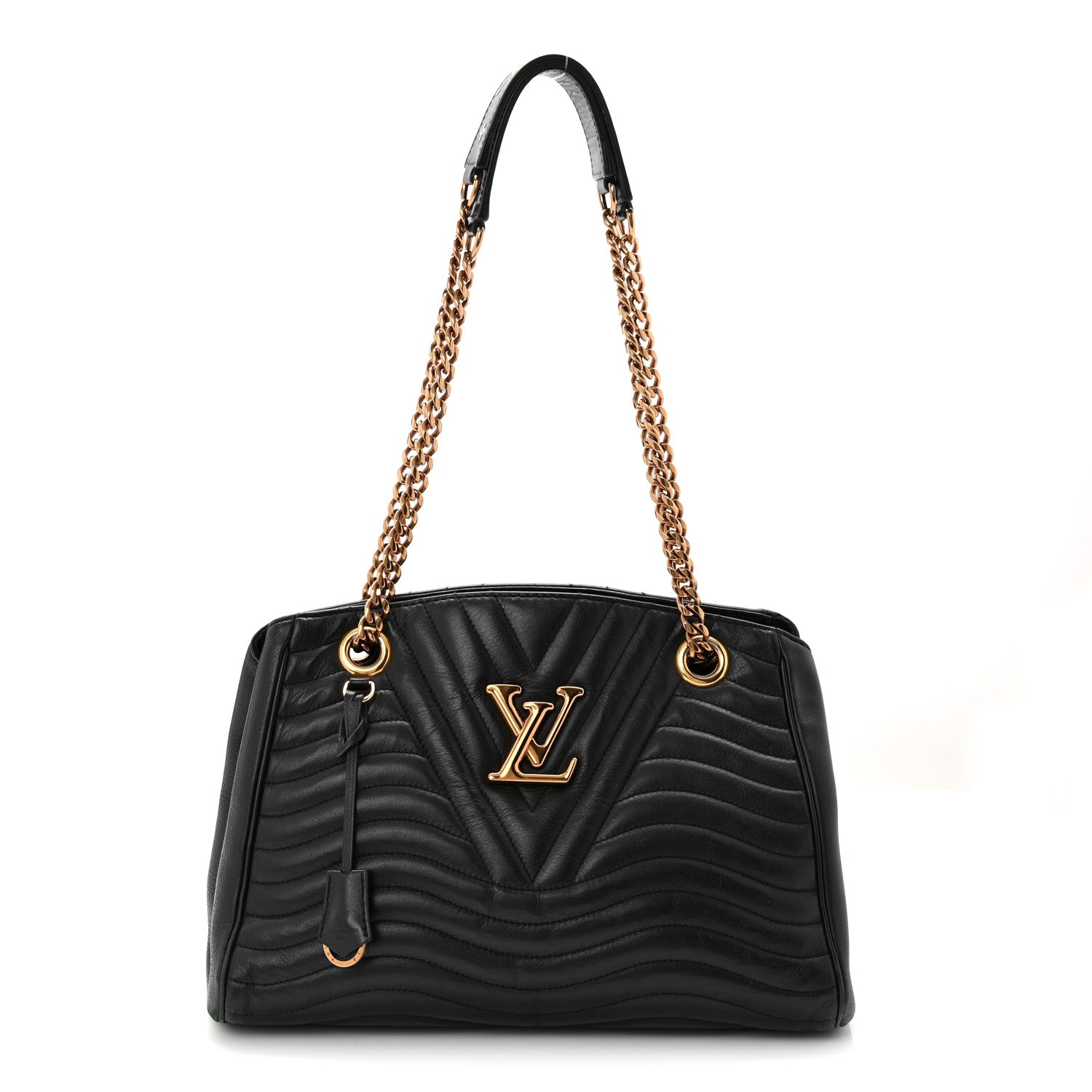 Louis Vuitton Calfskin New Wave Chain Tote Black 1 of 11