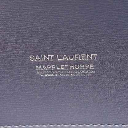 Saint Laurent Calfskin Mapplethorpe Small Manhattan Shopper Tote Grey White Black 6 of 10