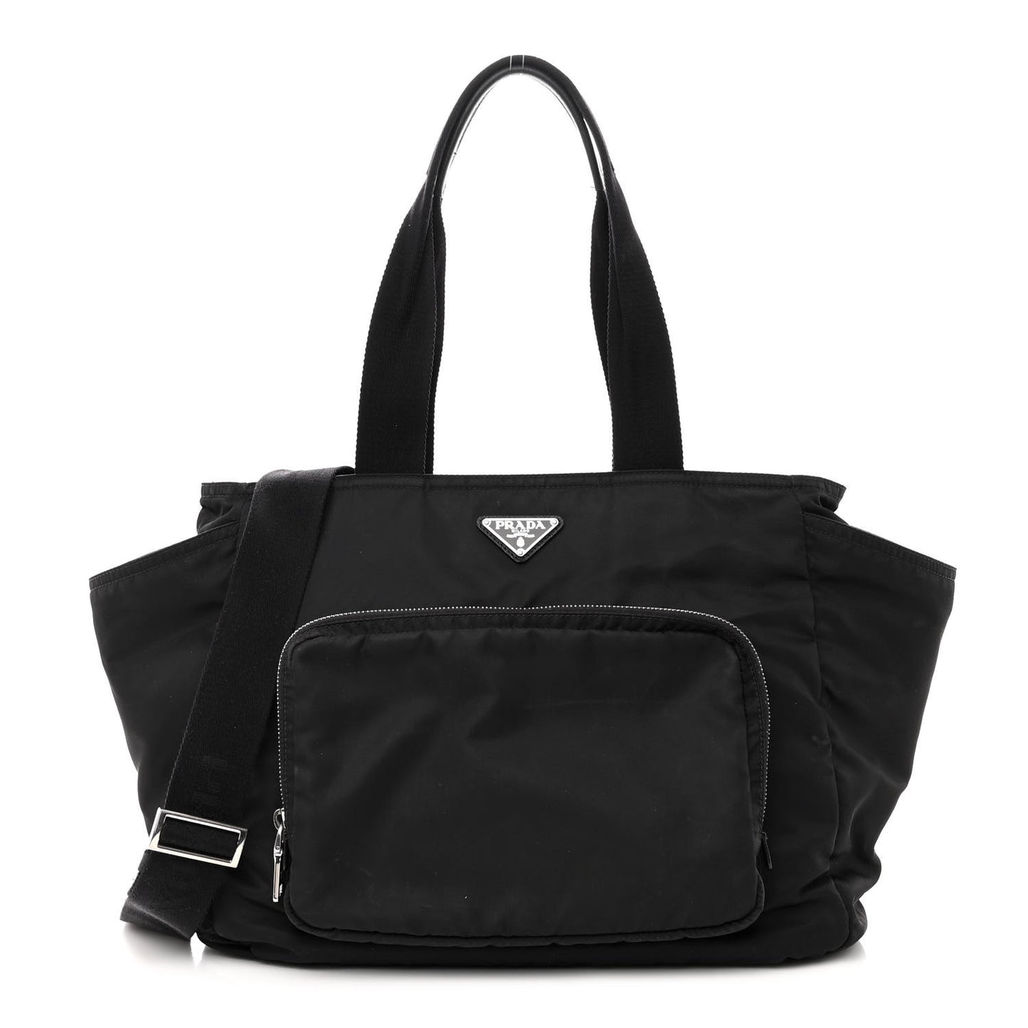 Tessuto Nylon Vela Diaper Bag Black