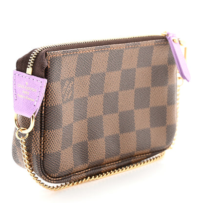 Louis Vuitton Damier Ebene Illustre Mini Pochette Accessories Violet 3 of 11