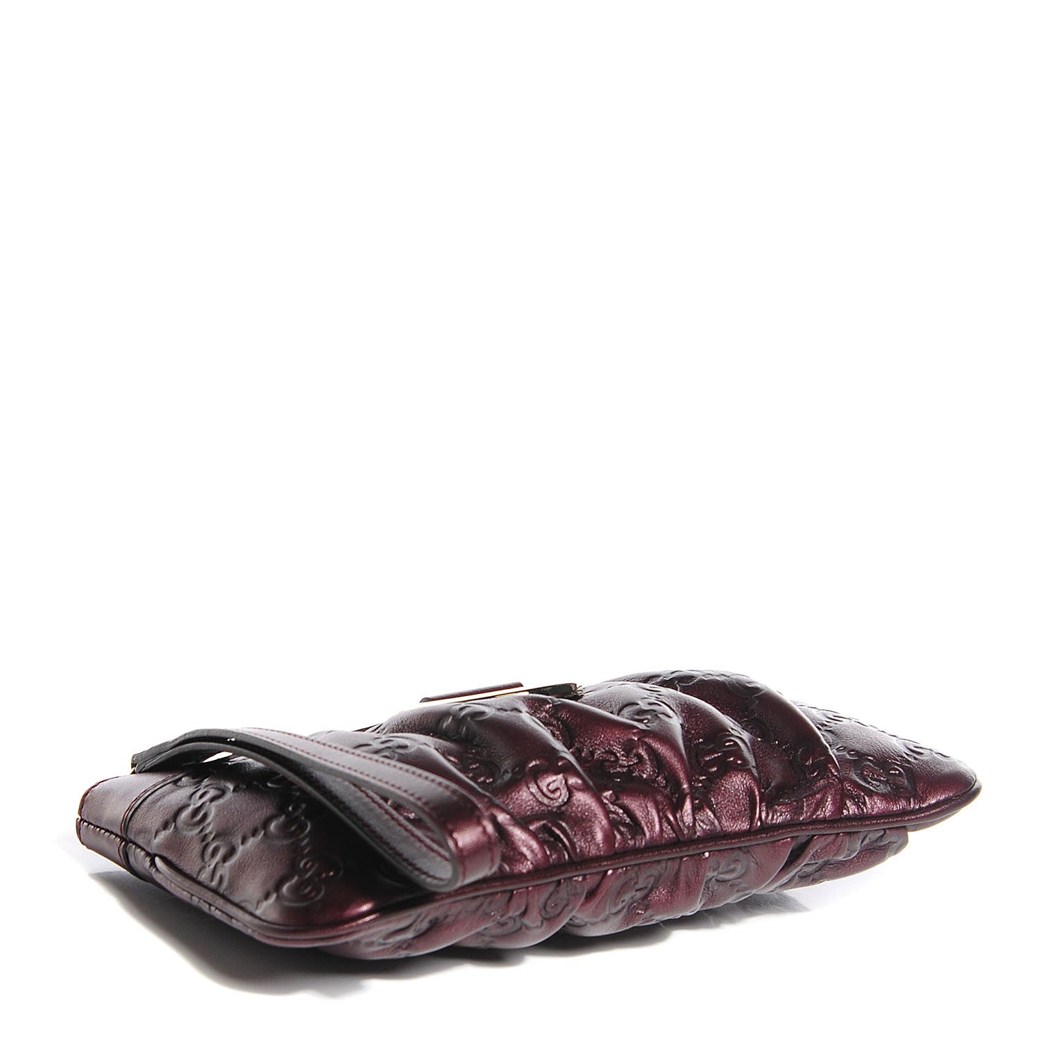 Gucci Guccissima D Gold Wristlet Bordeaux 4 of 8