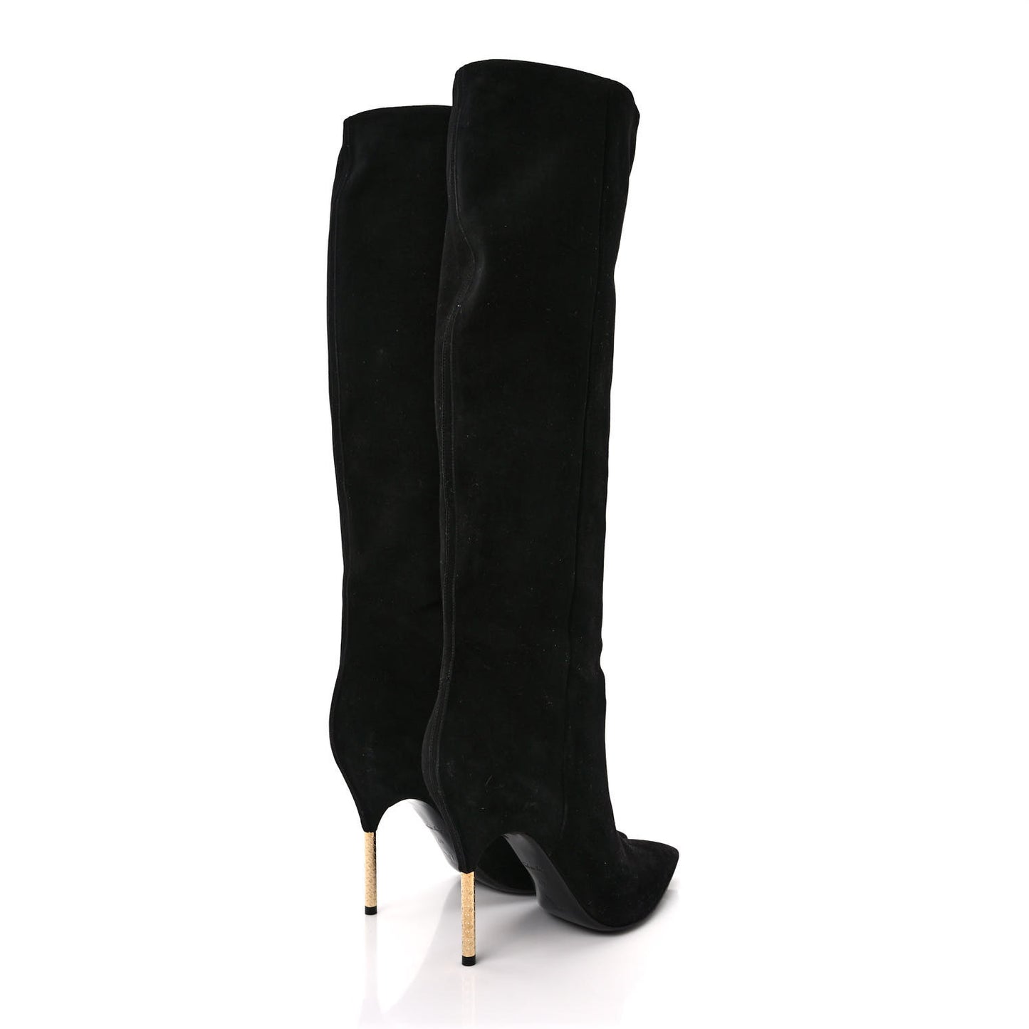 Suede High Boots 41 Black