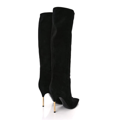 Louis Vuitton Suede High Boots 41 Black 4 of 6