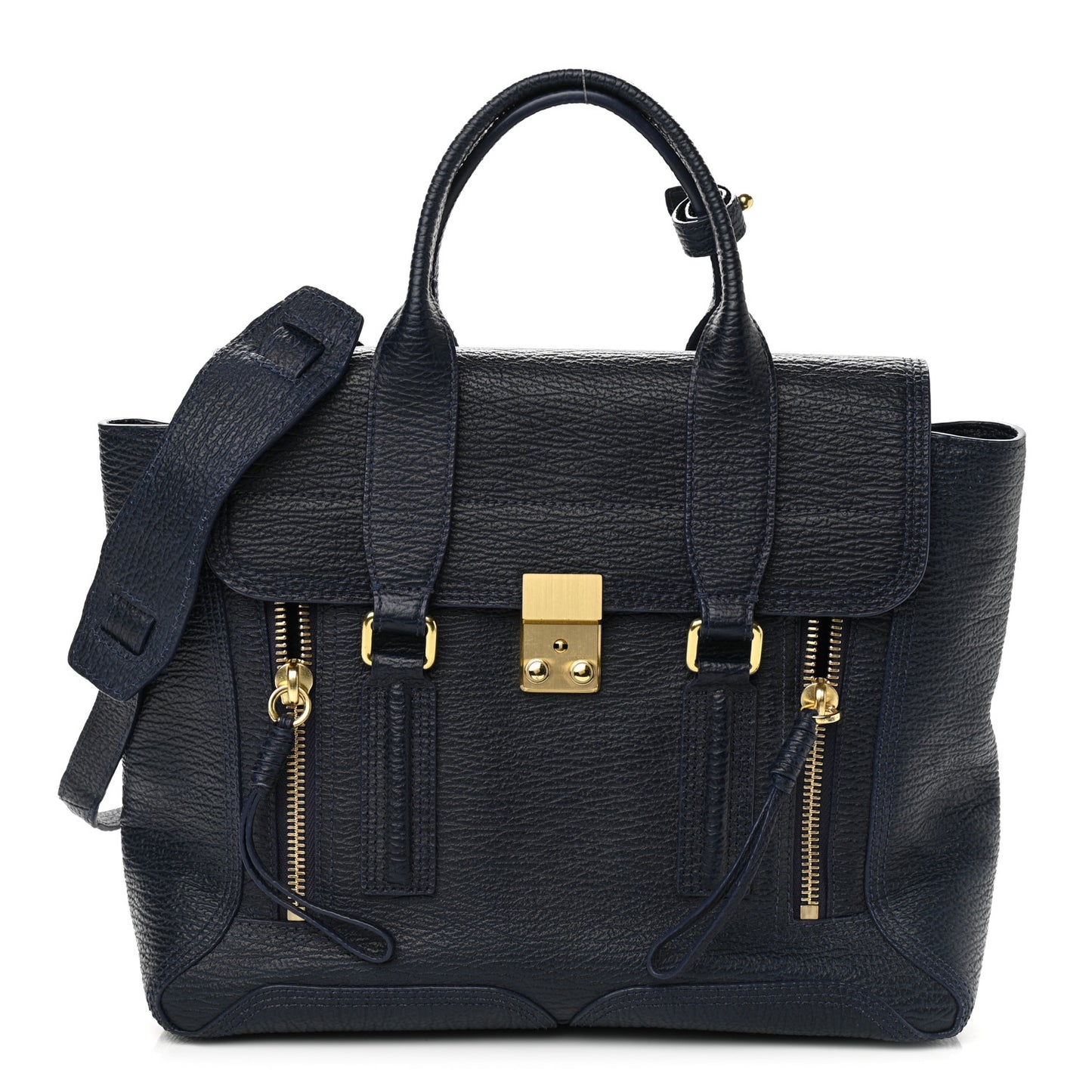 Textured Calfskin Medium Pashli Satchel Ink