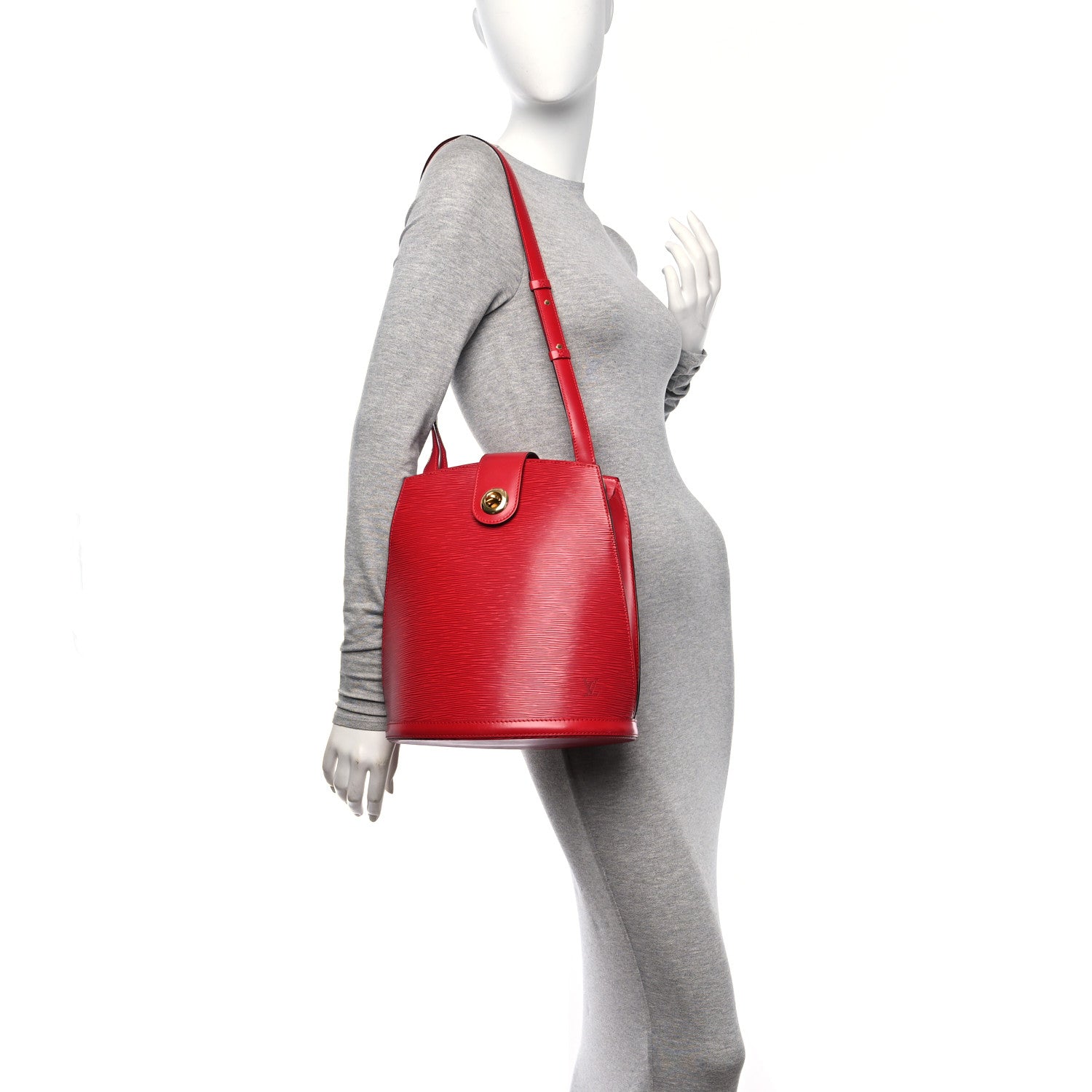 Louis Vuitton Epi Cluny Castillan Red 3 of 10