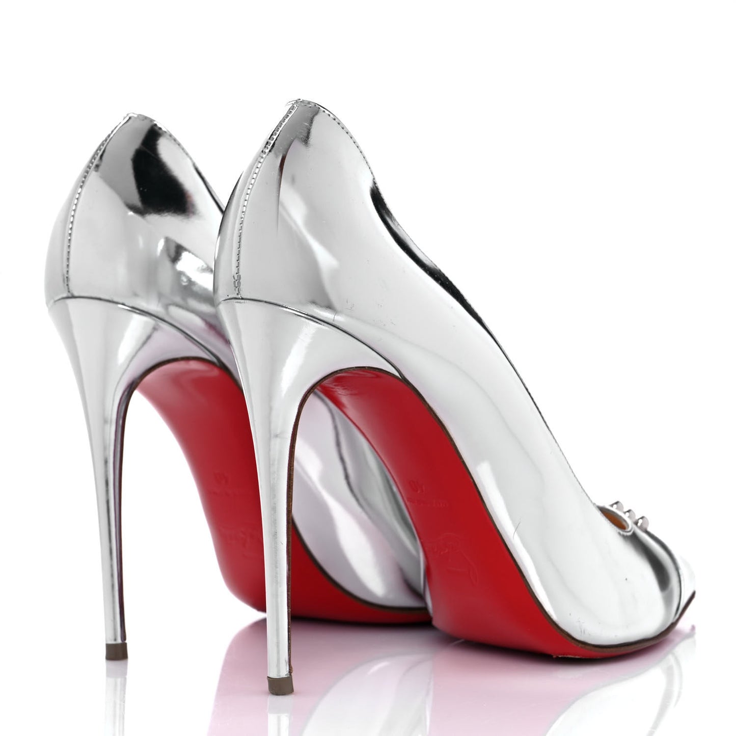 Nappa Patent Studded Predupump 85 Pumps 40 Silver