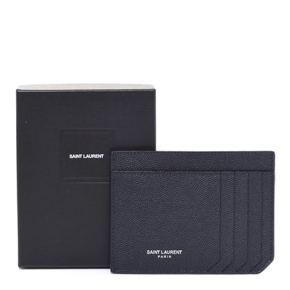 Saint Laurent Grained Calfskin 5 Fragments Credit Card Holder Blue Notte 8 of 8