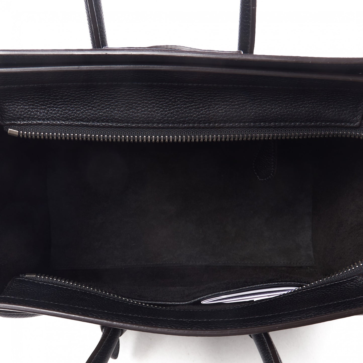 Drummed Calfskin Micro Luggage Black
