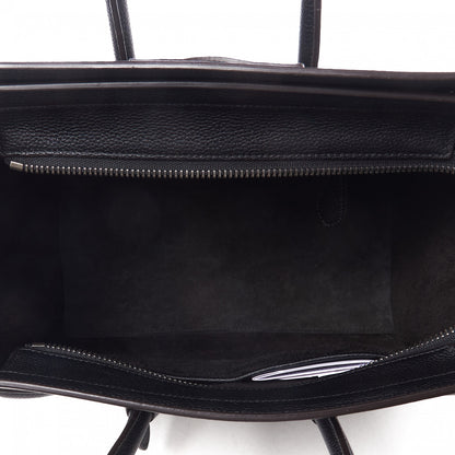 Celine Drummed Calfskin Micro Luggage Black 7 of 10