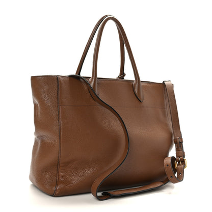 Prada Vitello Daino Tote Palissandro 3 of 10